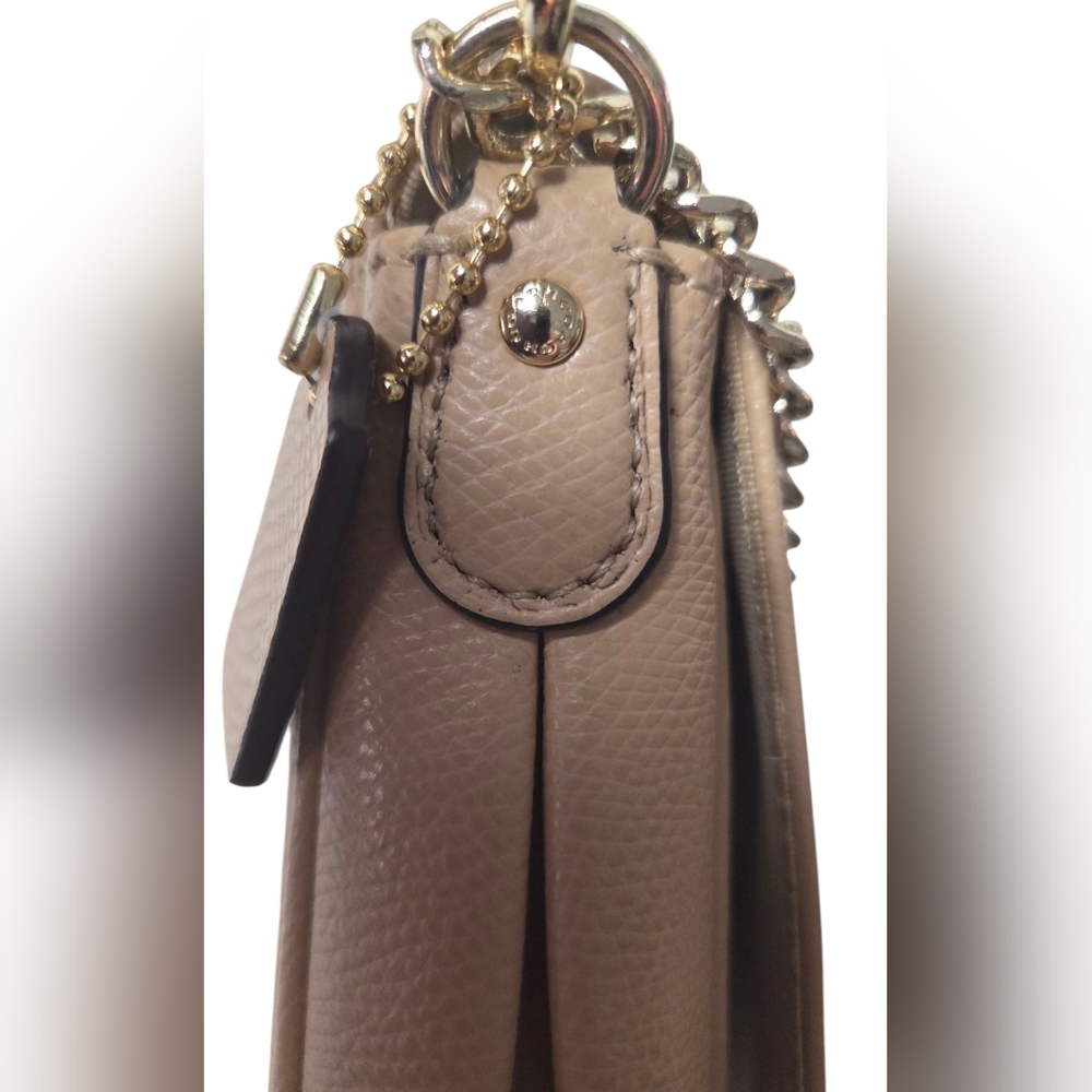 Coach Leather Handbag Crossbody Beige - Picture 3 of 9